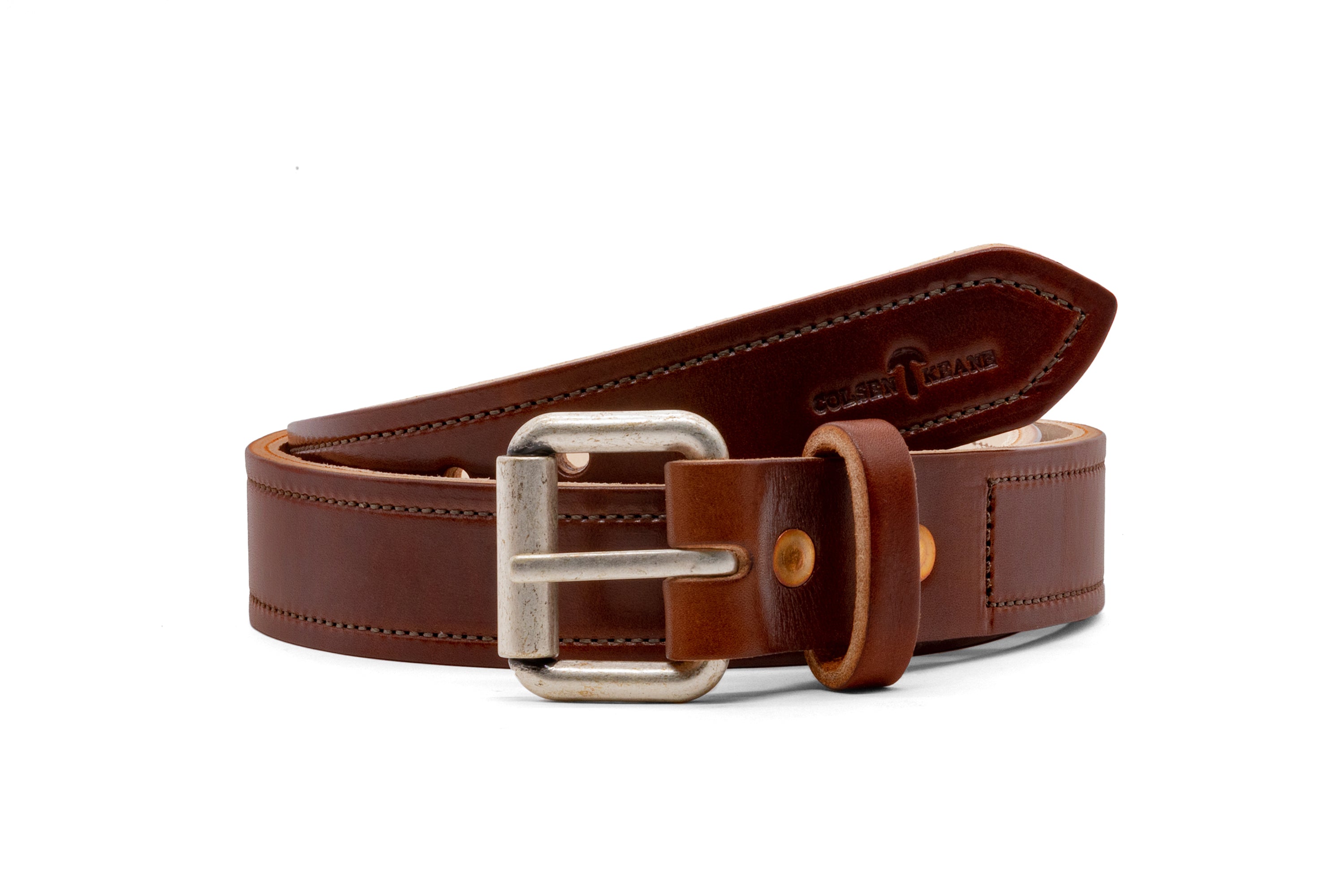 No. 518 - The Beefy Stitched Work Belt – ColsenKeane Leather, LLC