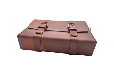 Seasoned No. 4313 - Minimalist Standard Leather Satchel in Scotch Grunge with Stitched in Divider