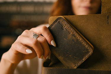ColsenKeane No. 215 Card Wallet | 5/6oz Full Grain Leather | Hand-Stitched Minimalist Front Pocket Carry