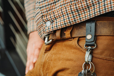 ColsenKeane No. 614 Key Fob | 8/9oz Full Grain Leather | Quick-Release Swivel Snap Belt Loop