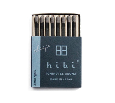 Hibi 10-Minute Aroma Incense Matches | Box of 8 | Strike-On-Box Aromatherapy