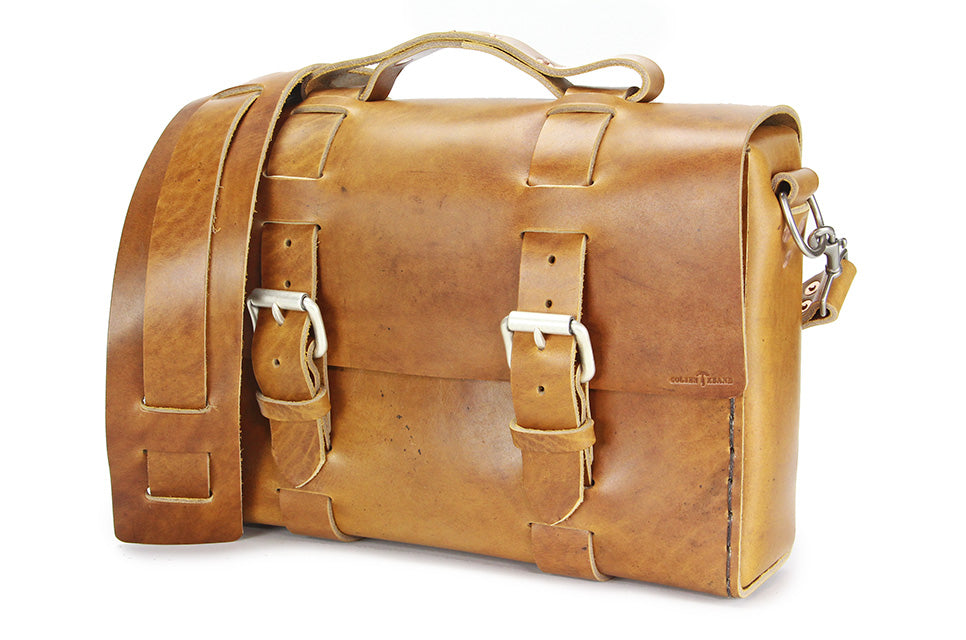 Limited Edition No. 4313 - Standard Minimalist Leather Satchel in Mojave Sand