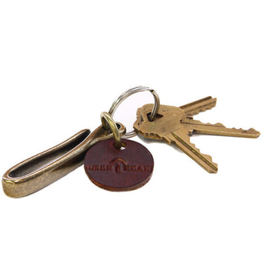 ColsenKeane No. 520 Fish Hook Key Fob | 8/9oz Full Grain Leather | Solid Brass Belt-Loop Carry