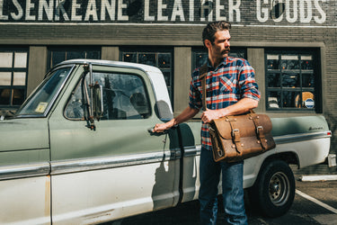 ColsenKeane No. 4311 Classic Satchel | 8/9oz Full Grain Leather | Hand-Stitched Rugged Vintage Heritage Bag
