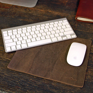 ColsenKeane No. 714 Leather Mousepad | 8/9oz Full Grain Leather | Handcrafted Professional Desktop Mat