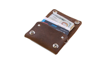 ColsenKeane No. 514 Small Trucker Wallet | 5/6oz Full Grain Leather | Handcrafted Compact Security Wallet