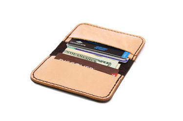 ColsenKeane No. 215 Card Wallet | 5/6oz Full Grain Leather | Hand-Stitched Minimalist Front Pocket Carry