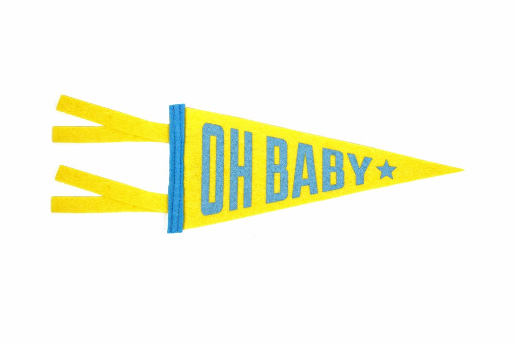 Oh Baby - Greeting Card & Matching Mini Pennant