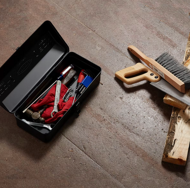 ColsenKeane x Toyo Y-350 Camber Steel Toolbox | Custom Leather-Lined Interior | Handcrafted Japanese Storage