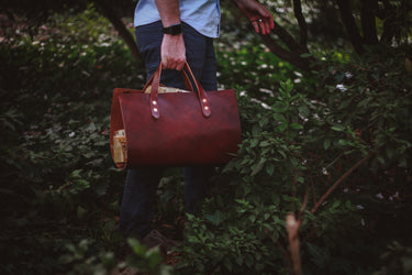 ColsenKeane No. 11120 Log Carrier | 8/9oz Full Grain Leather | Heavy-Duty Firewood Transport Tote