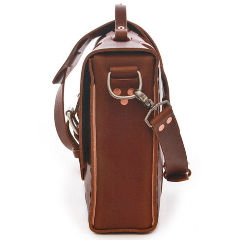 Limited Edition No. 4313 - Minimalist Standard Leather Satchel in Rye Whiskey - ONLY 1 LEFT
