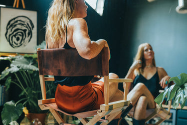 ColsenKeane No. 1019 Director's Chair | 8/9oz Full Grain Leather | Solid Wood Foldable Luxury Seating