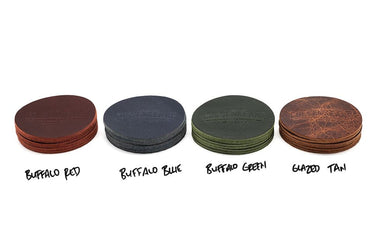 ColsenKeane No. 314 Set of 6 Coasters | 8/9 Full Grain Leather | Heavy-Duty Table Protection