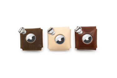 ColsenKeane No. 428 Apple AirTag Case | 5/6oz Leather | Snap Closure & D-Ring Key Ring Anchor