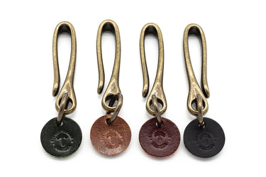 ColsenKeane No. 520 Fish Hook Key Fob | 8/9oz Full Grain Leather | Solid Brass Belt-Loop Carry